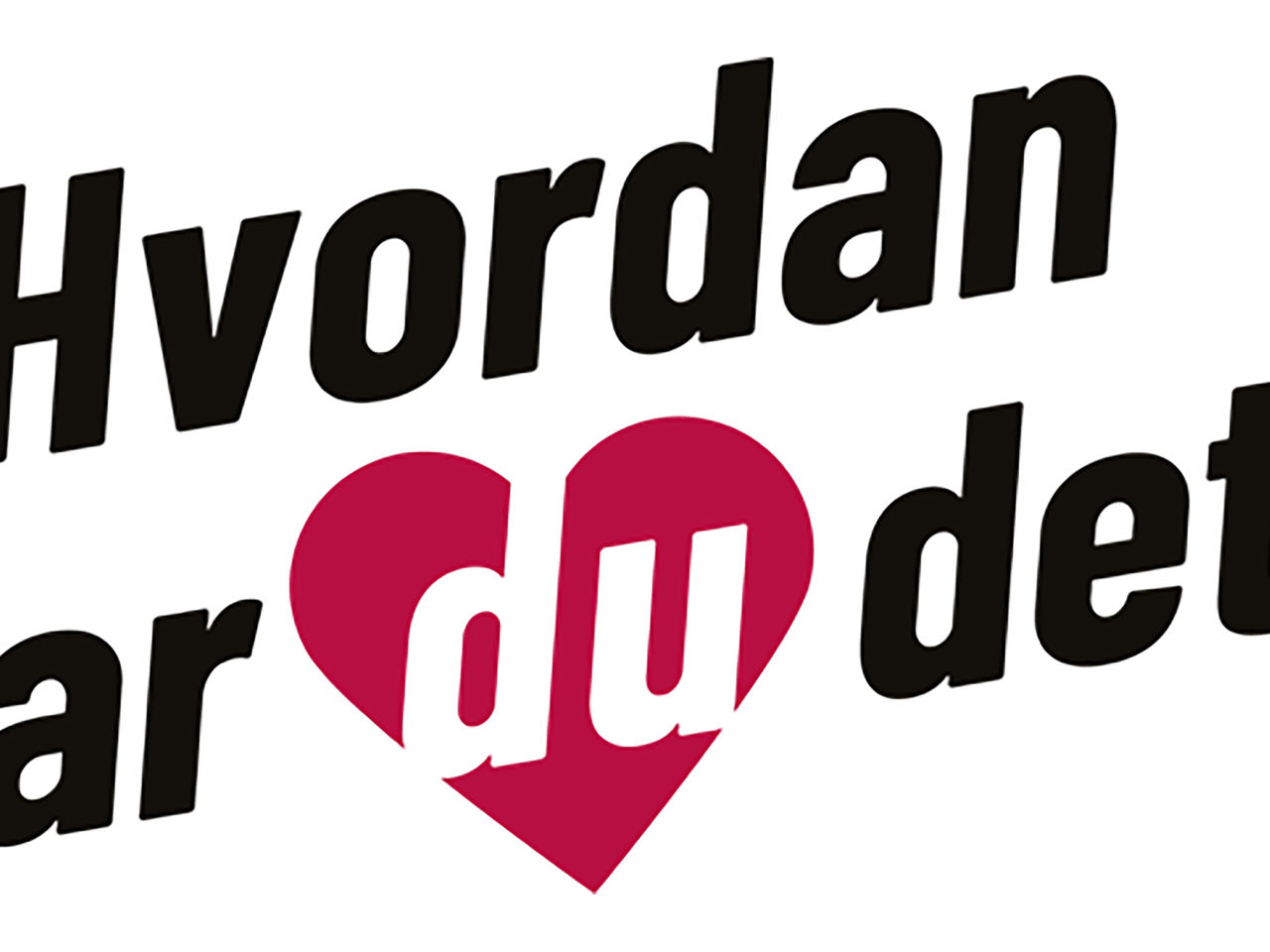 Ordlyden 'Hvordan her du det'?- hvor du er sat i et rødt hjerte