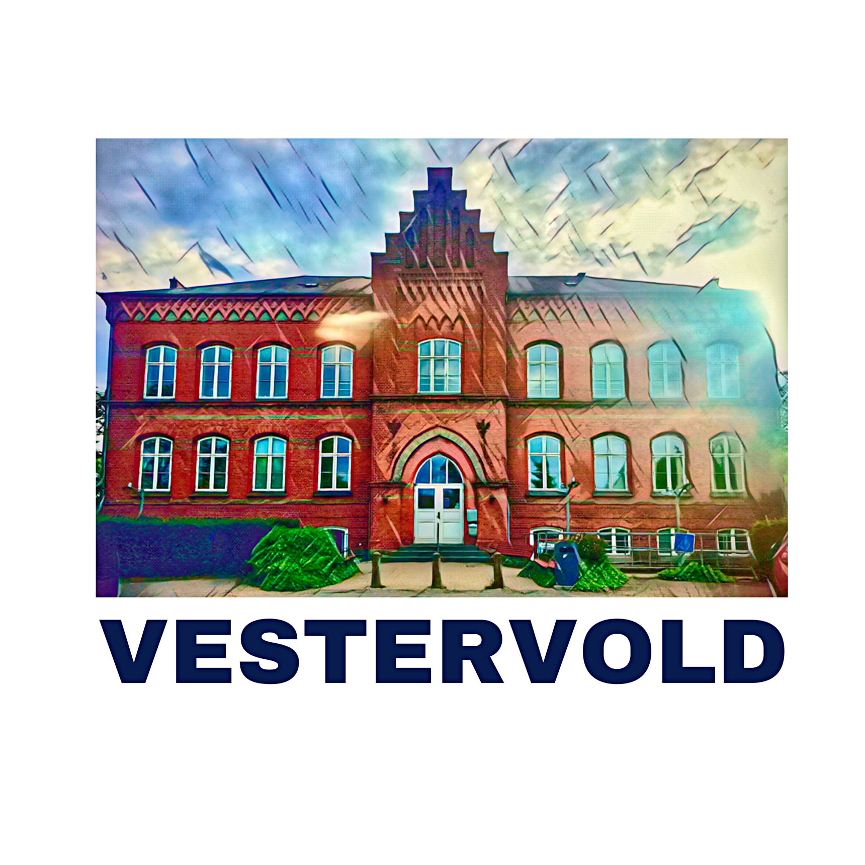 Tegning af bygningen Vestervold