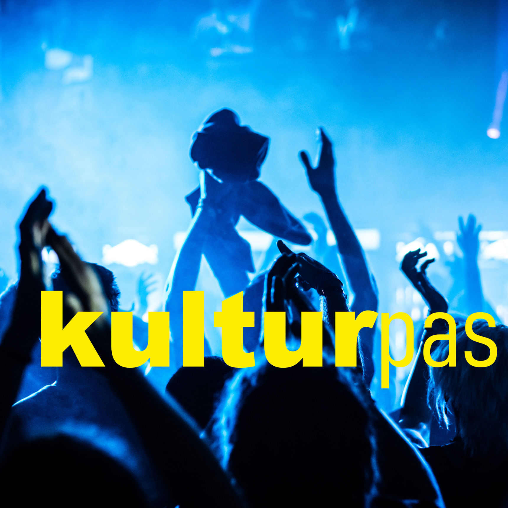 Publikum til koncert med påskriften 'Kulturpas'
