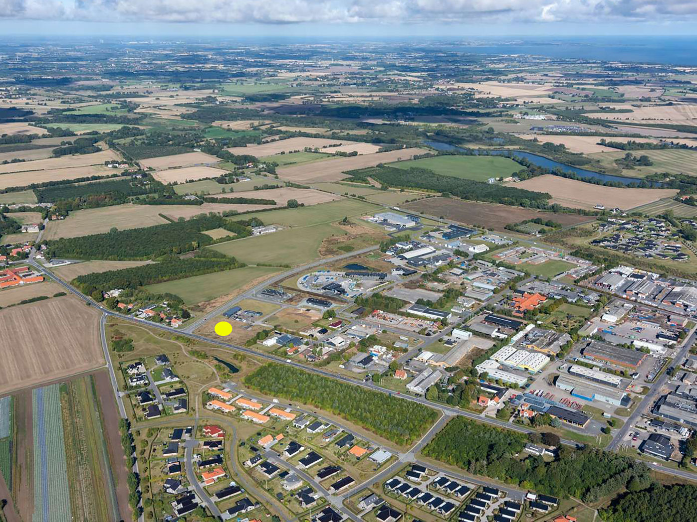 Luftfoto over område ved Siøvej 19, Nyborg