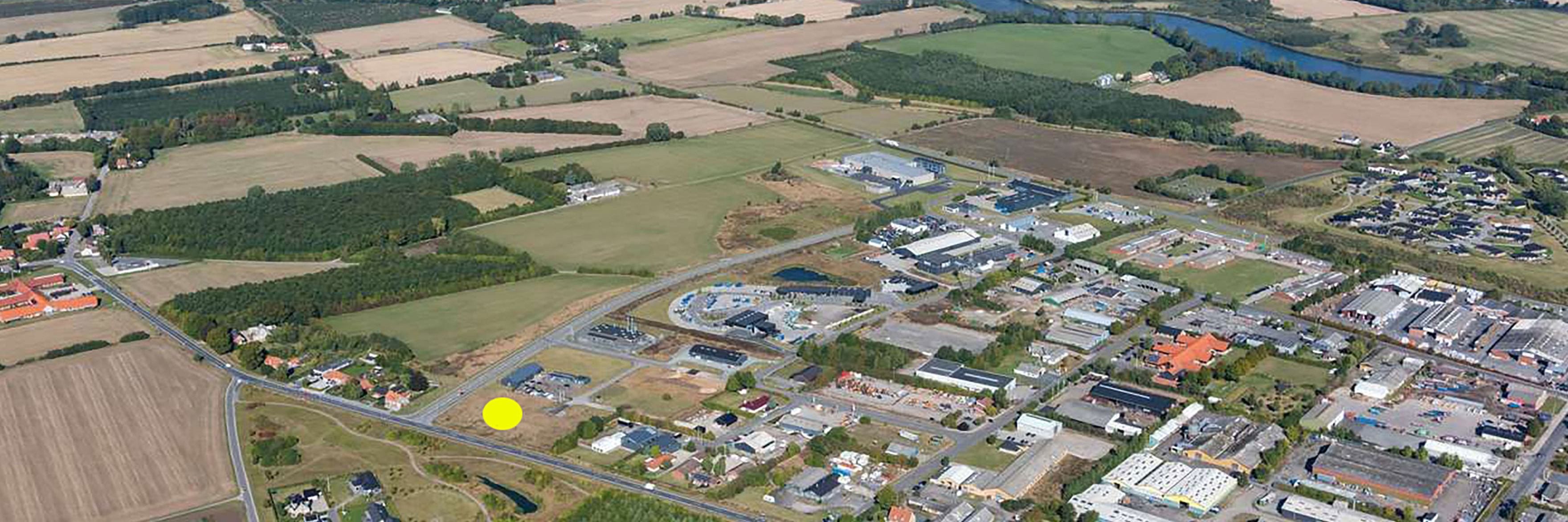 Luftfoto over område ved Siøvej 19, Nyborg