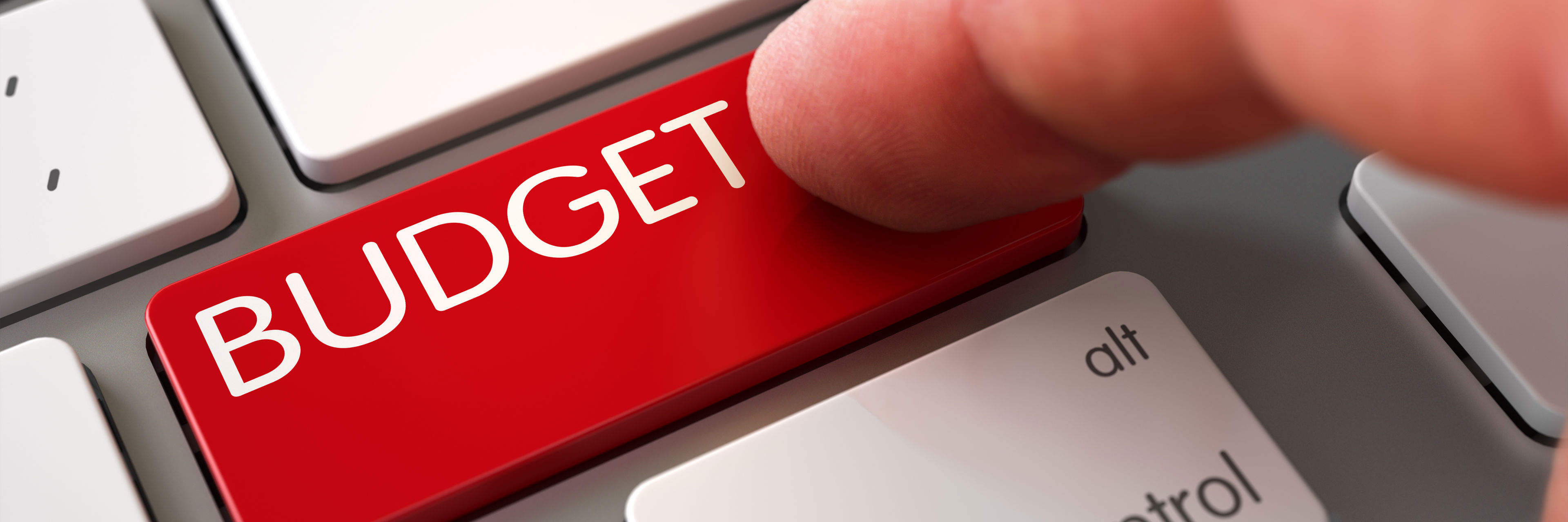 Budget-knap på tastatur
