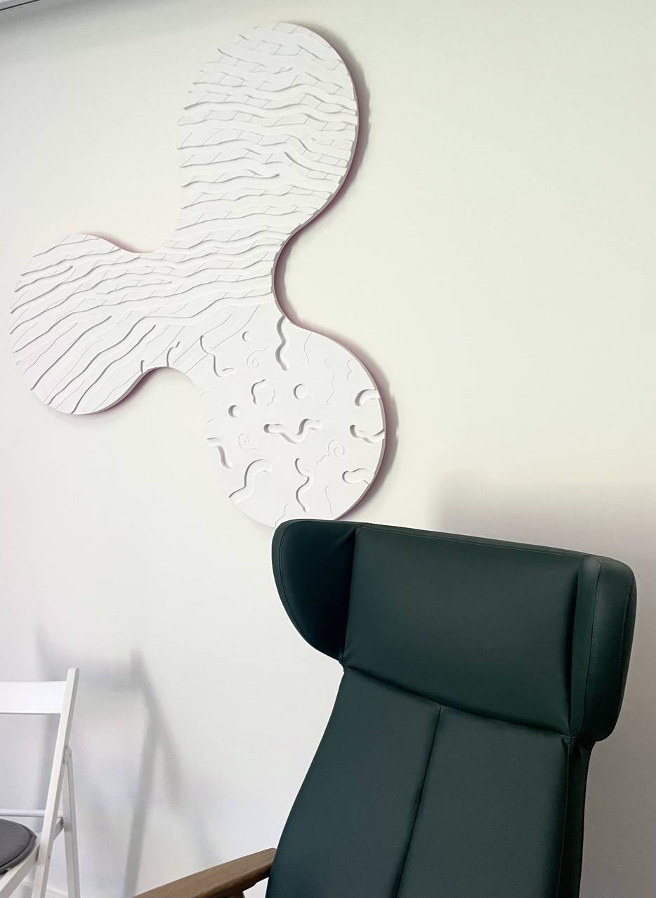 Kunst - Strandabstraktion af kunstner Lars J. Falkenberg