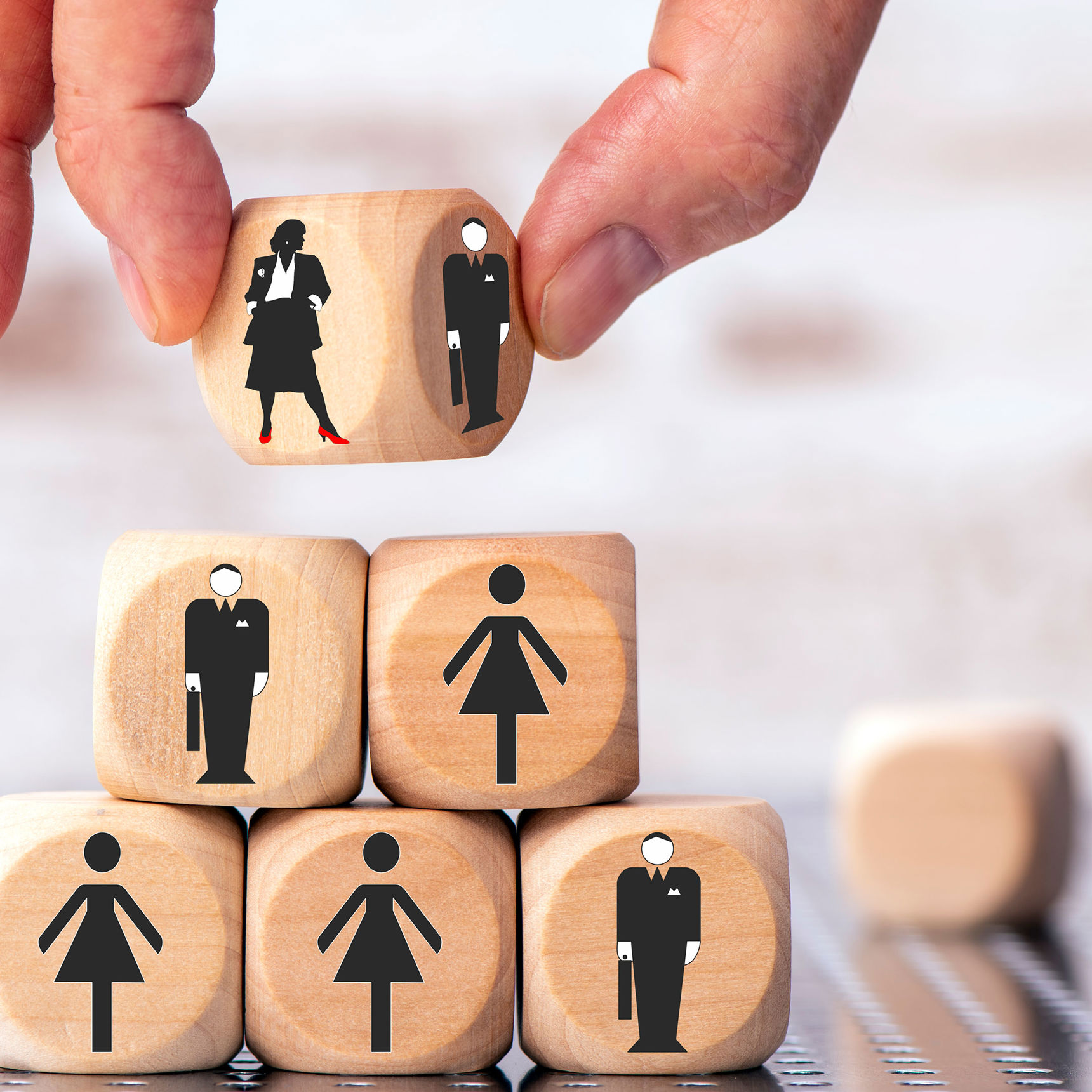 nger med tegninger af mennesker i stedet for tal