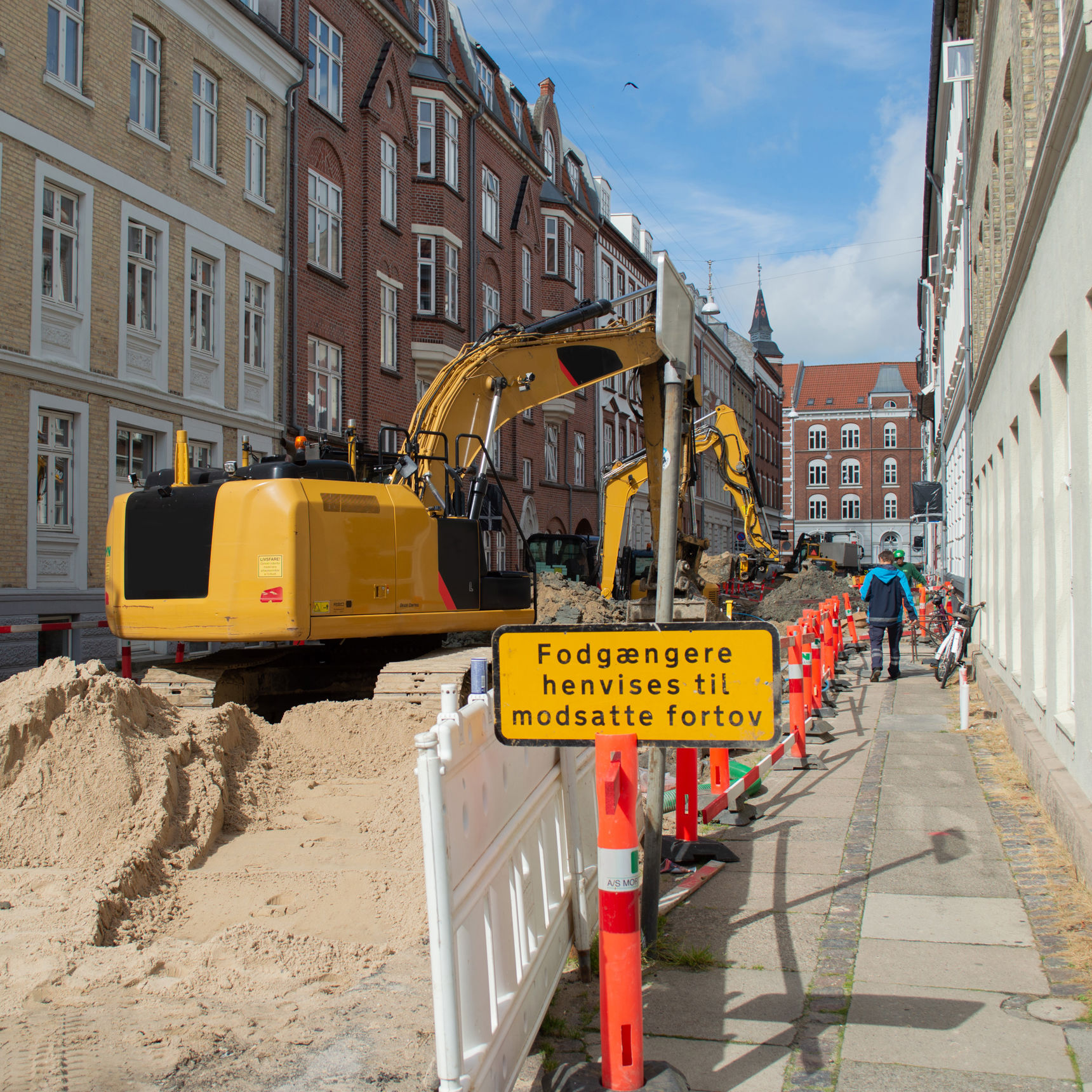 Vejarbejde på fortov