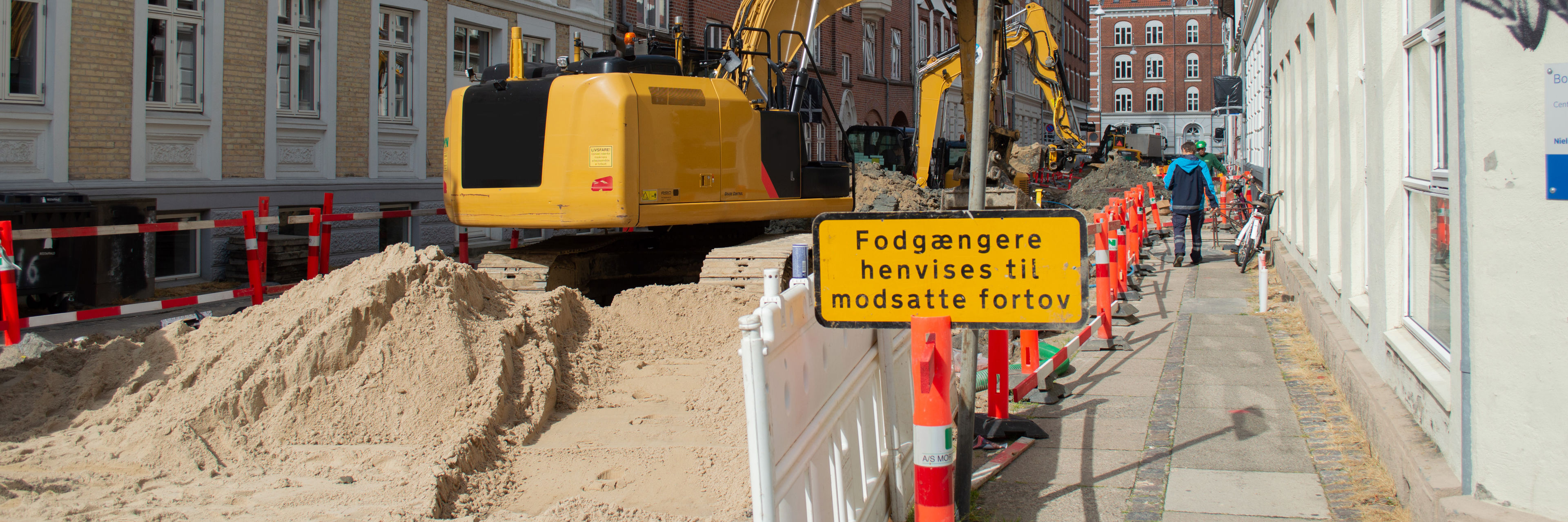 Vejarbejde på fortov