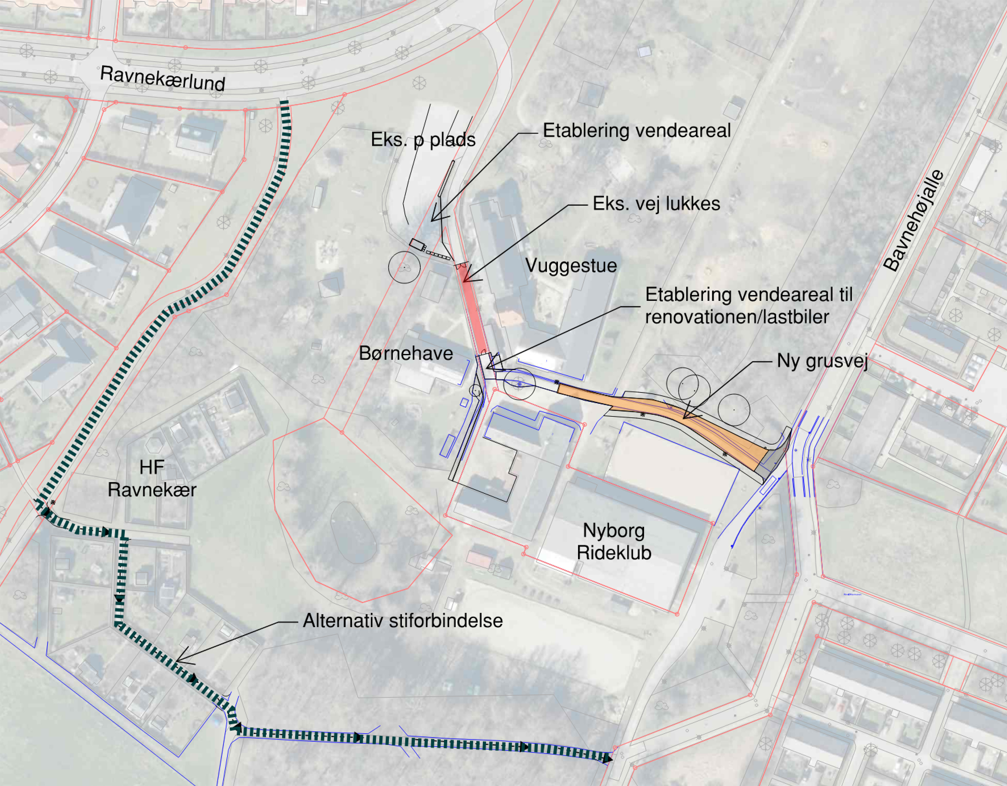 Kort over område ved Ravnekærlund