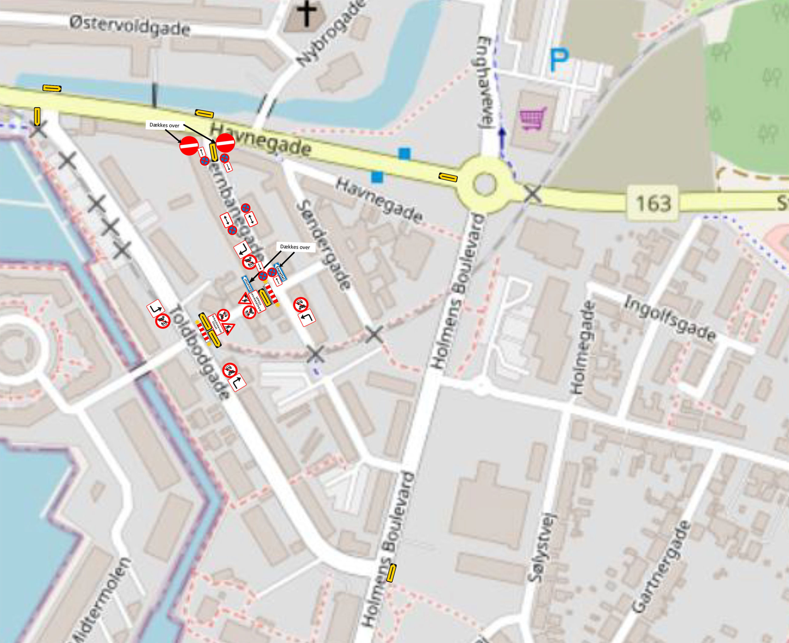 Afspærringsplan Banegårdsgade 2-3, Nyborg