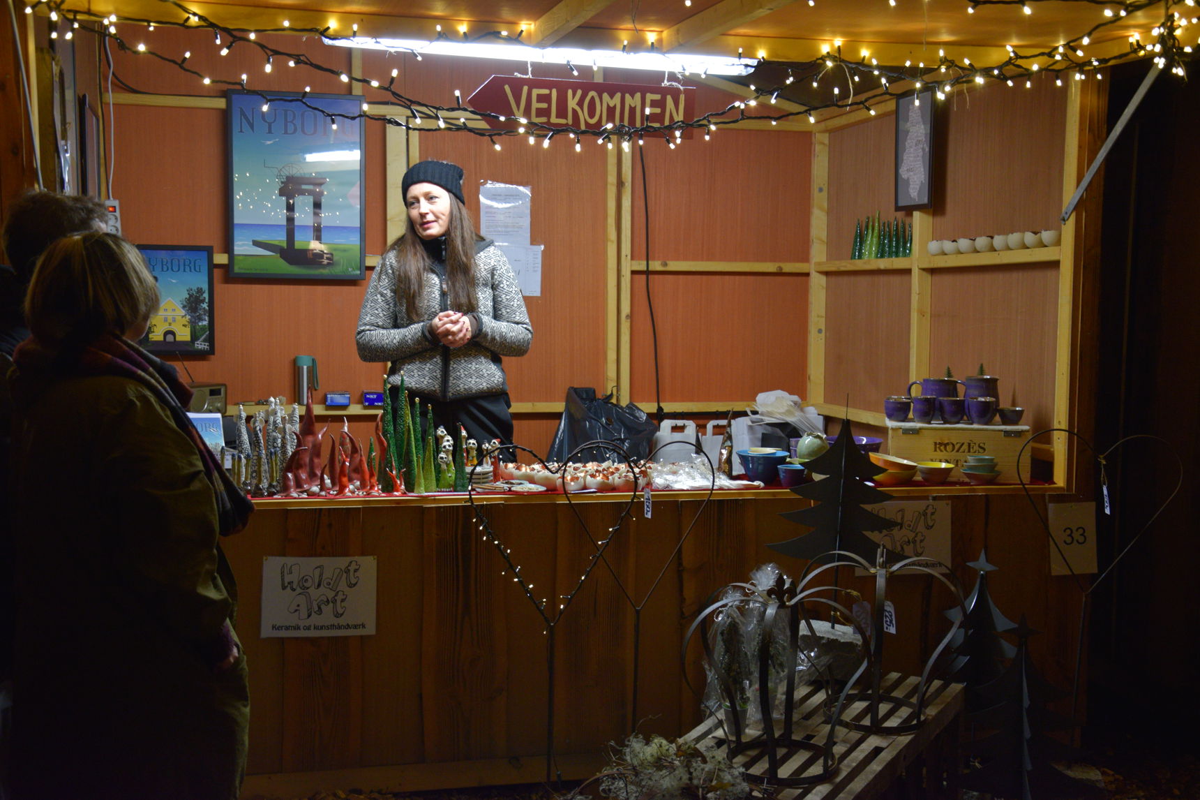 Markedsbod under Jul i den gamle Kongeby