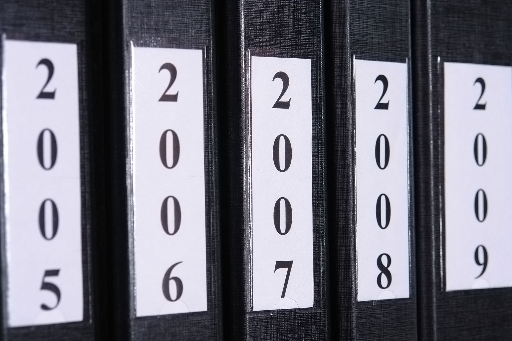 Sagsmapper med årstal