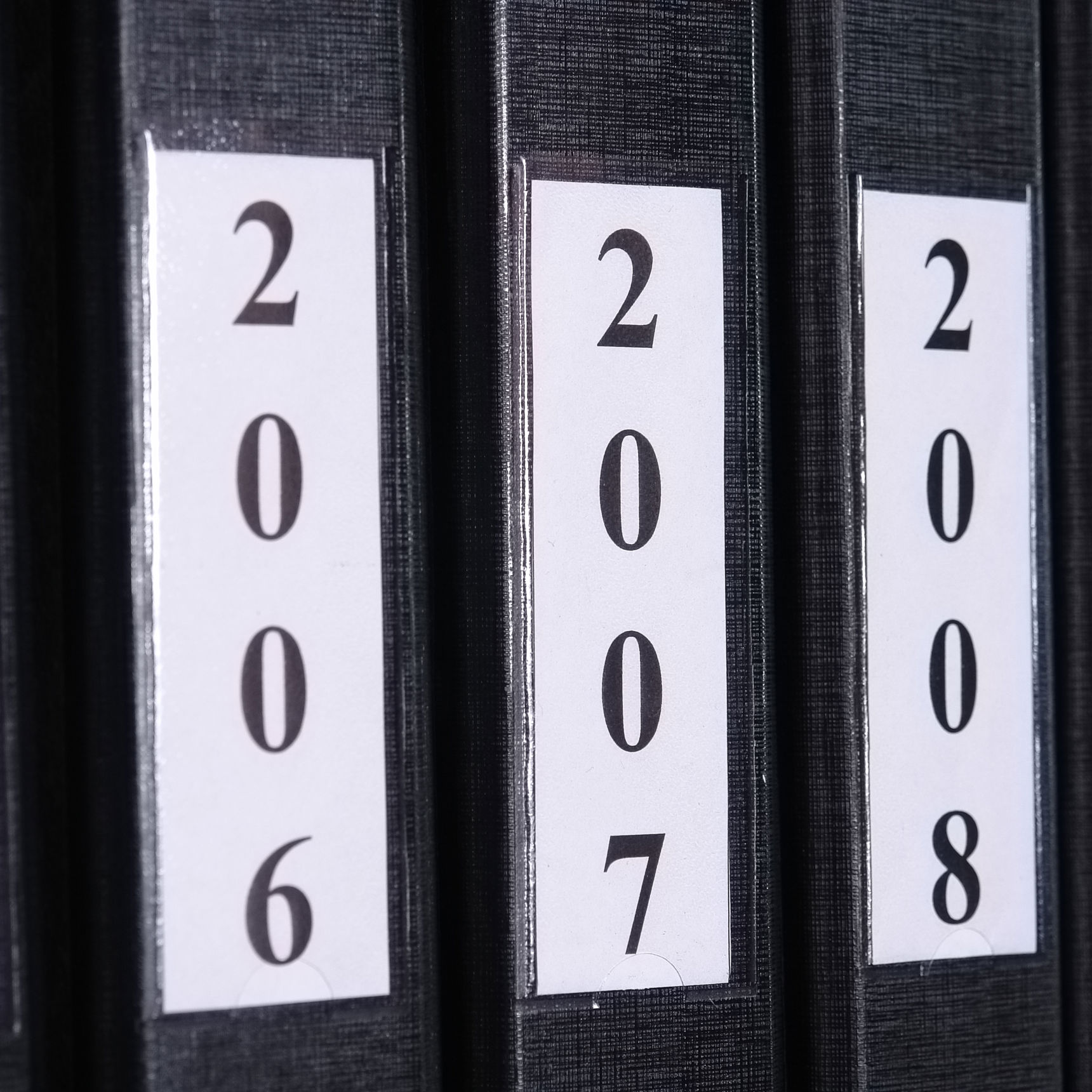 Sagsmapper med årstal