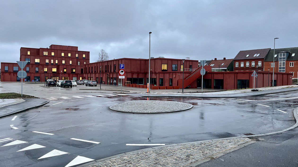 Rundkørsel ved det nye Sundhedshus