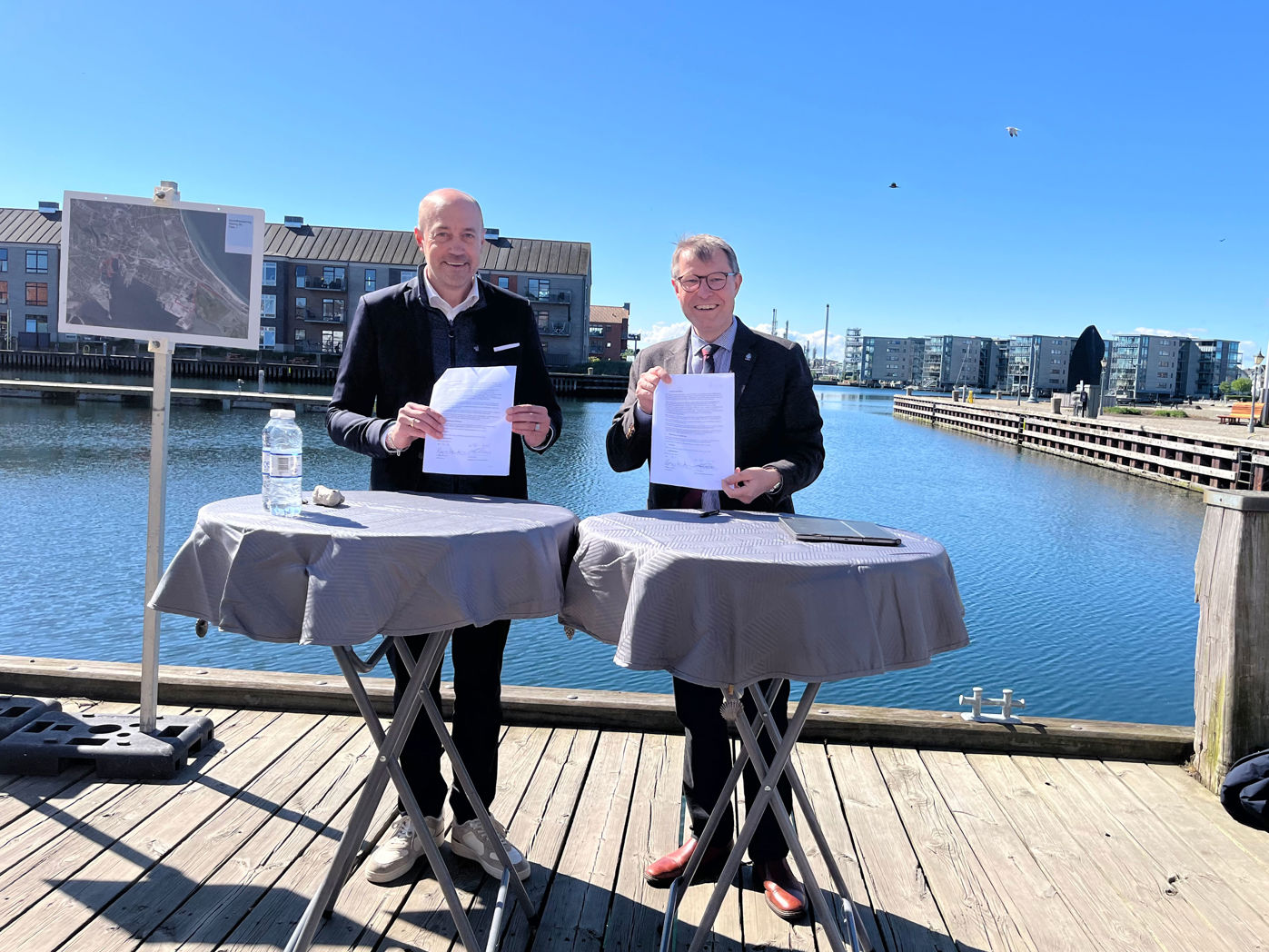 Miljøminister Magnus Heunicke og borgmester Kenneth Muhs