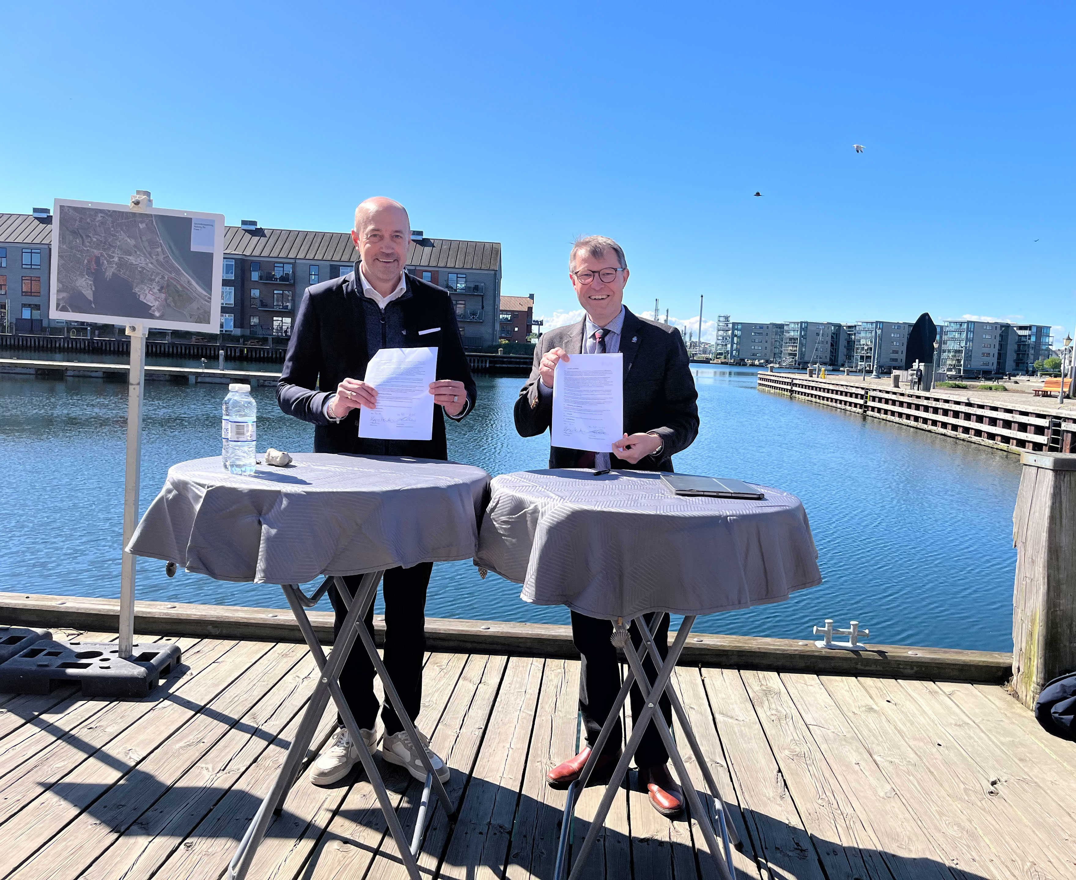 Miljøminister Magnus Heunicke og borgmester Kenneth Muhs