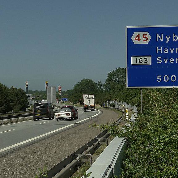 Motorvej ved Nyborg