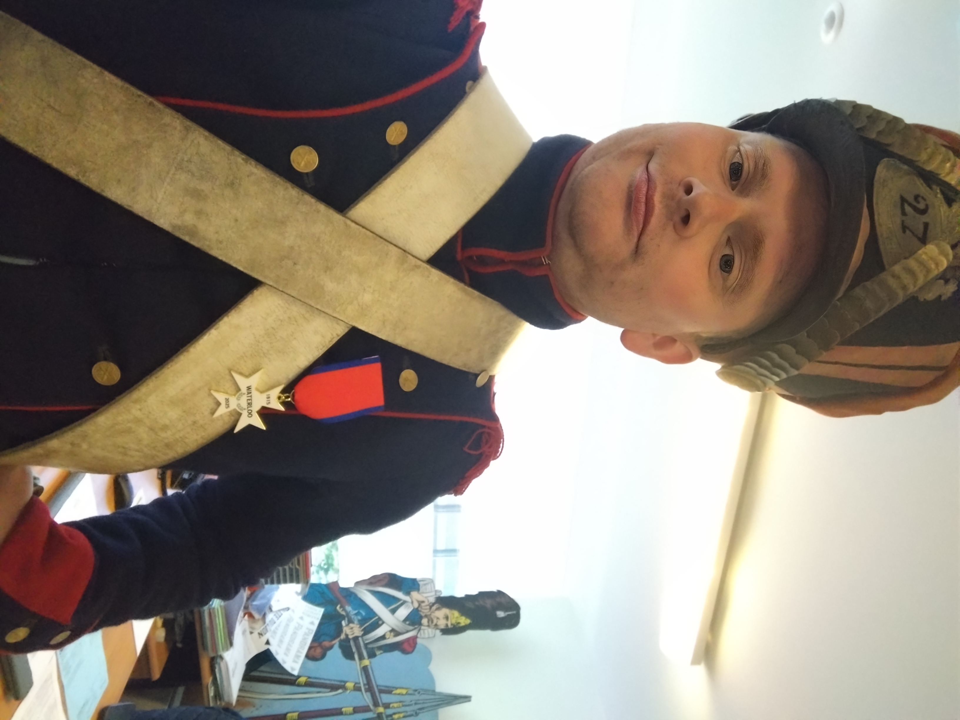 En enkelt udklædt soldat i Belgien