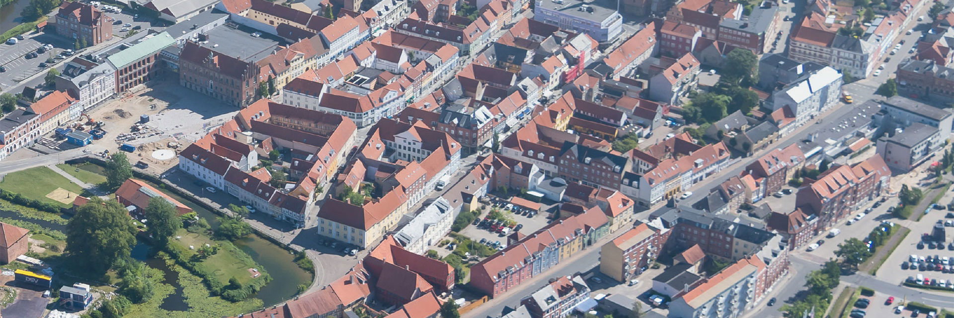 Luftfoto Nyborg bykerne