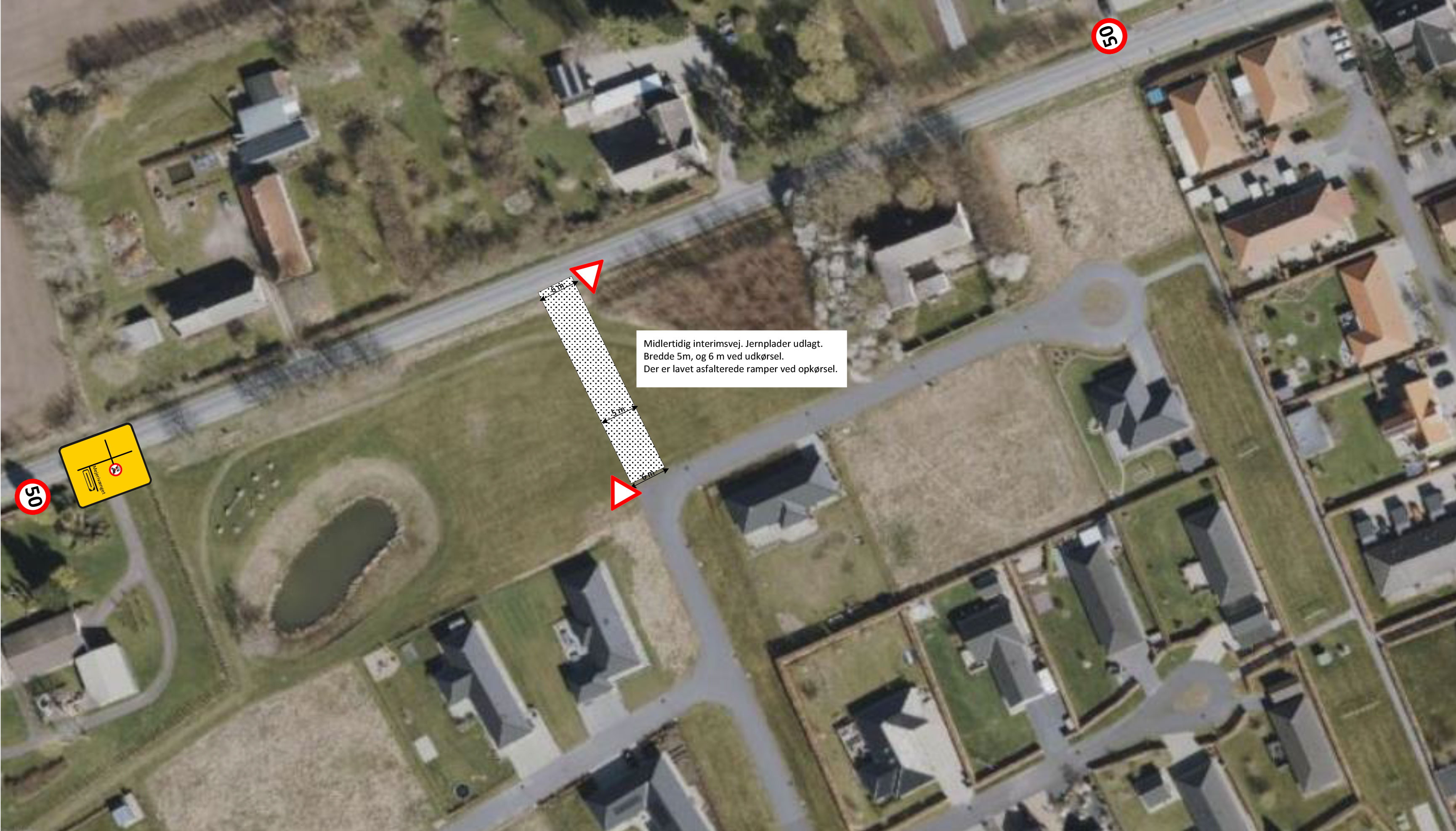 Afspærringsplan - Interimsvej til Mejerivænget i Ørbæk