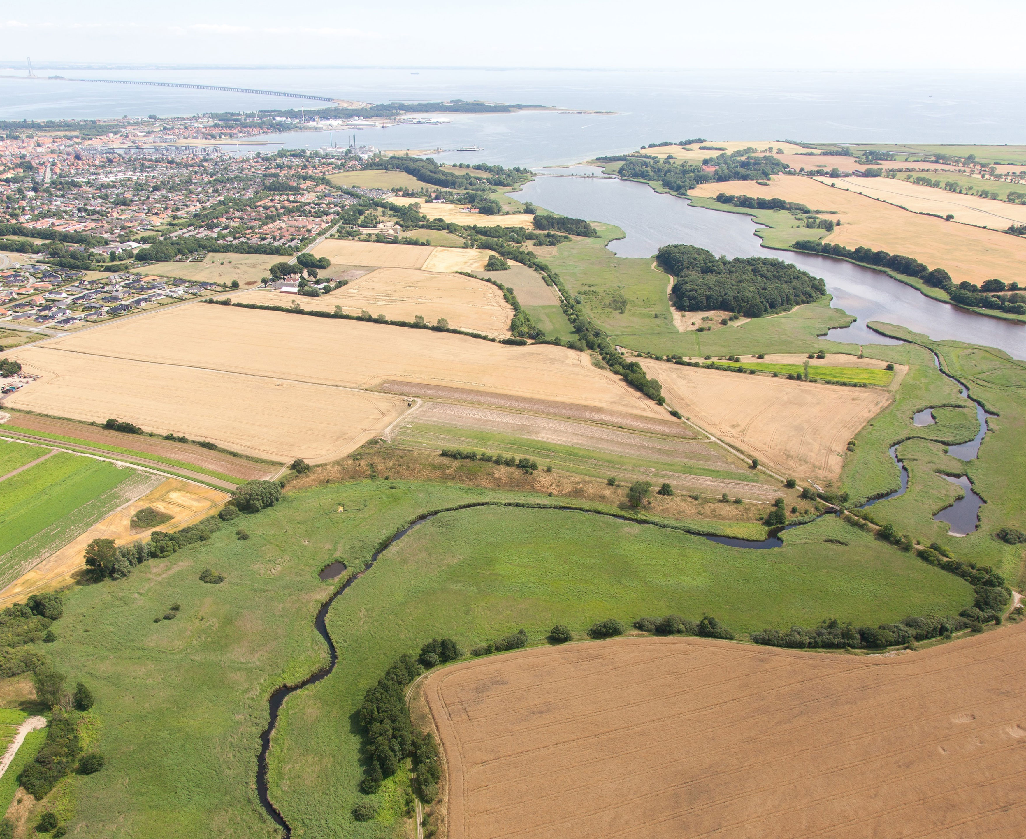 Vindinge Ådal og Holckenhavn Fjord set fra oven