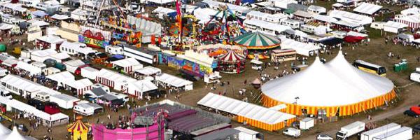 Luftfoto over Ørbæk Marked