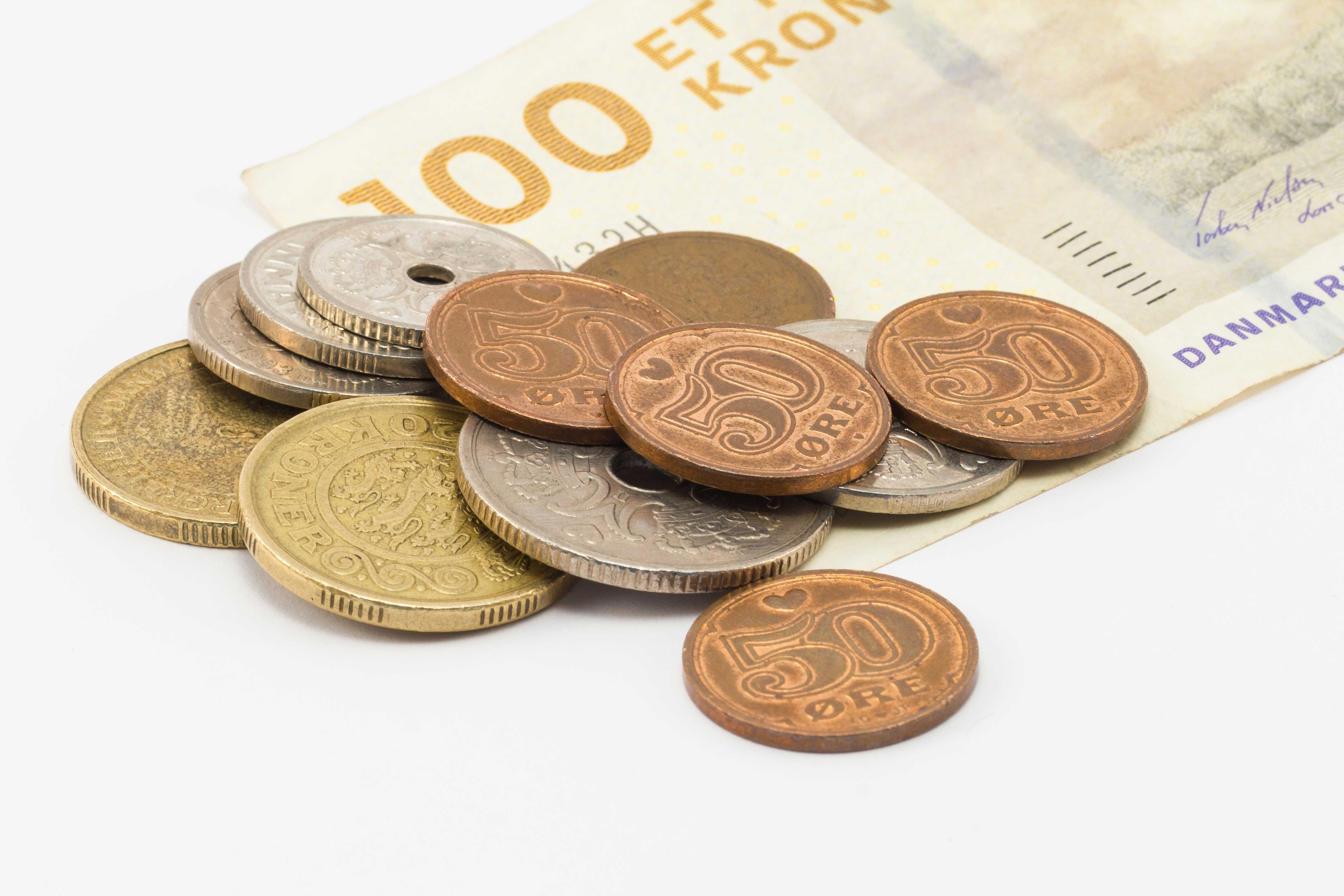 Pengesedler og mønter